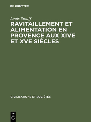 cover image of Ravitaillement et alimentation en Provence aux XIVe et XVe siècles